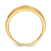 14k Polished Men's Claddagh Band